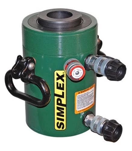 Simplex 100 Ton Center Hole Double Acting 10" Stroke Cylinder. RCD10010A 1 Simplex 100 Ton Center Hole Double Acting 10" Stroke Cylinder. RCD10010A